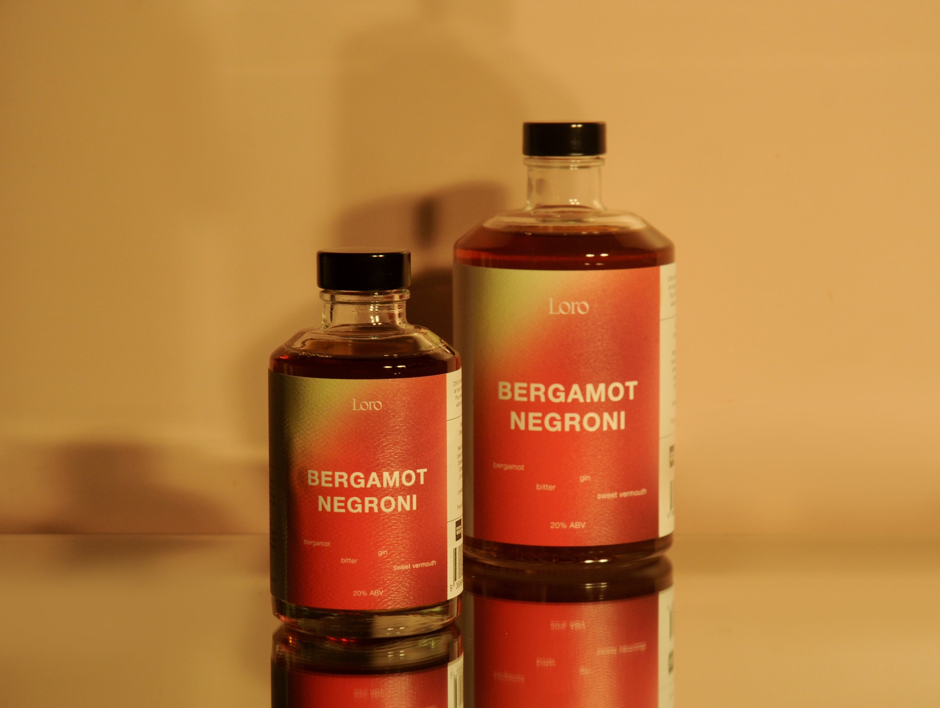 Loro Bottled Cocktails Ready to Serve - Bergamot Negroni - 200ml & 500ml